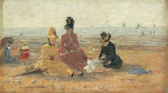 Eugene Boudin On the Beach Spain oil painting art